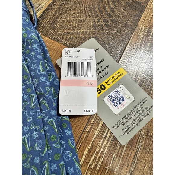 NEW PGA TOUR Men's Golf Shorts Blue Sailboats Size 40 Moisture Wicking, Stretch - Picture 2 of 6